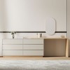 Luck Live 98.5" L-shaped Dressers with 55.2" file cabinet, corner vanity desk - 4 of 4