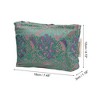 Unique Bargains Convenient Peony Handheld Makeup Bag Green Purple 1 Pc - 2 of 4