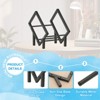 Unique Bargains Stainless Steel Magazine CD Storage Desk Decorative Bookshelf - 3 of 4