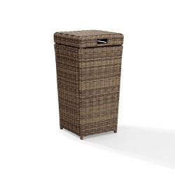 Palm Harbor Outdoor Wicker Trash Bin Brown Target