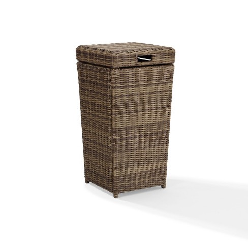 Nestl Outdoor Trash Can with Lid - 30 Gallon Durable Wicker