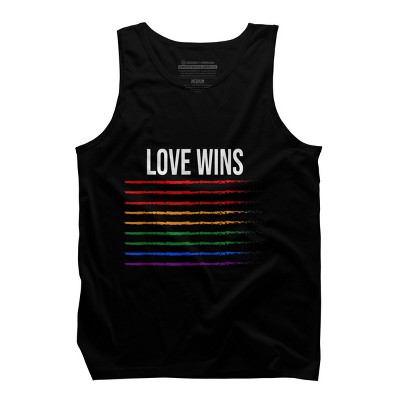 Adult Design By Humans Pride Love Wins Ink Stripes By Belugastore Tank Top