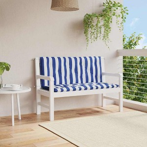 Garden Bench Cushion Set of 2 100% polyester vidaXL - 1 of 4