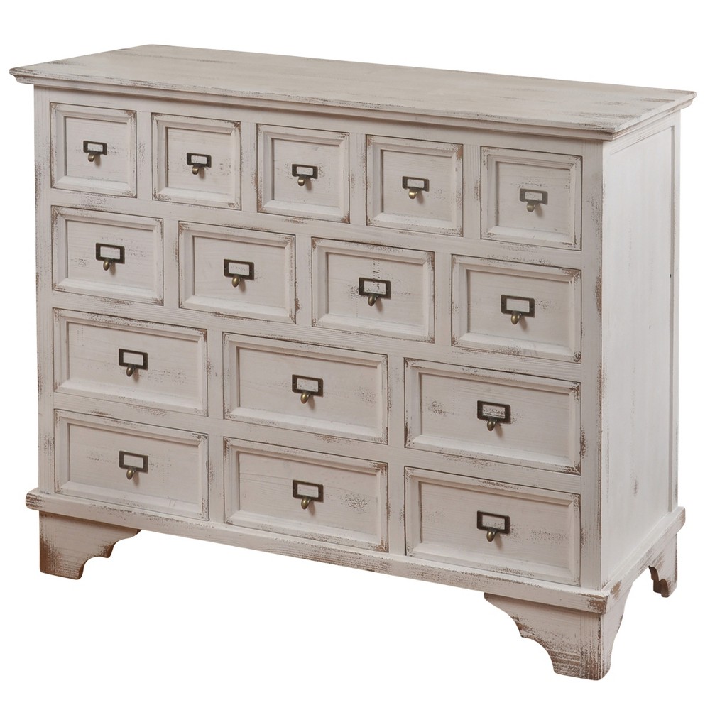 Photos - Wardrobe Apothecary Cabinet with 15 Drawers White - Stylecraft