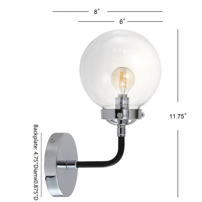 6&#34; Caleb Wall Sconce (Includes Energy Efficient Light Bulb) Silver - JONATHAN Y, 5 of 7