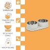 THE LICKER STORE Marbre Small/Medium Modern Weighted Marble & Stainless Steel Bowl 12oz (1.5 Cups) Feeder w/ Non-Slip Marble Tray Set - 3 of 4
