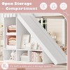 TopComfy Beds Queen Loft Bed with Storage Shelves and Cabinet Loft Beds with Detachable Slide and Ladders for Bedroom, Pink, 97.9"*66.9"*60.8" - 4 of 4