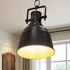 Country Style Chandelier, Vintage Ceiling Light, Factory Industrial Light, Antique Black Pendant Lamp - 2 of 4