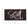 Storied Home Coir "Sea You Soon" Entry Doormat, Navy Stripe Design - 2 of 4