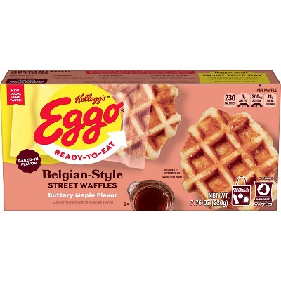 Eggo Frozen Belgian-Style Street Buttery Maple Waffles - 7.76oz/4ct
