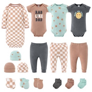 The Peanutshell Newborn Baby Layette Gift Set for Baby Boys, Skater Boy, 16 Essential Pieces, 0-3 Months  - Grey - 1 of 4