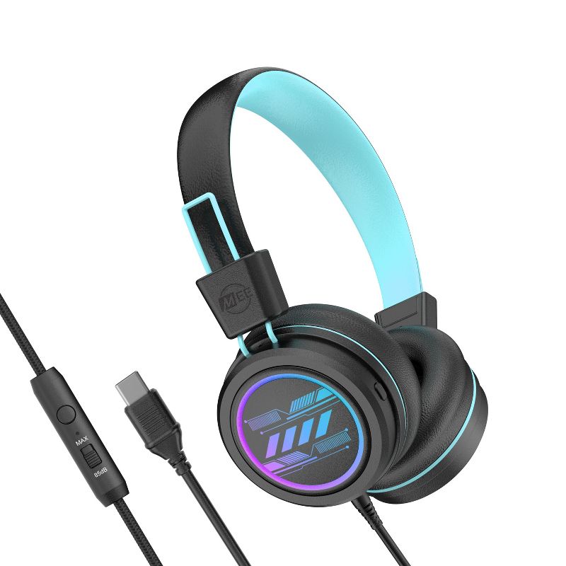 KidJamz Safe Listening USB-C Headphones for Kids with Volume Limiter & LED Lights | MEE audio, 1 of 11