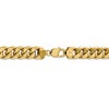 Black Bow Jewelry Men's 12.5mm 14k Yellow Gold Hollow Miami Cuban (Curb) Chain Bracelet - 3 of 4