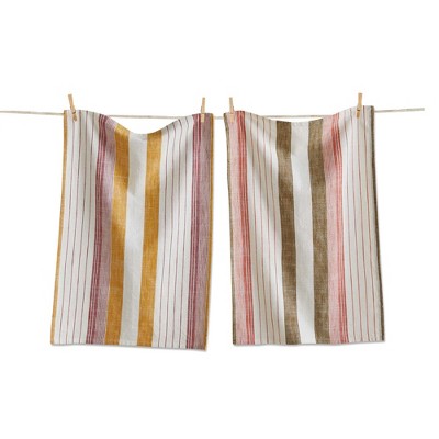 tag Autumnal Stripe Dishtowel S/2