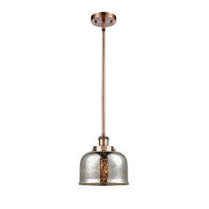 Bell - 1 Light Stem Hung Mini Pendant In Industrial Style-10 Inches Tall and 8 Inches Wide - 1 of 1