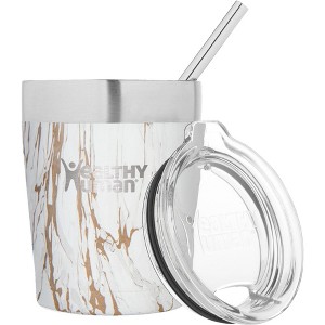 Healthy Human Stainless Steel Tumbler with Straw |(12oz, Stone Gold) - 1 of 4