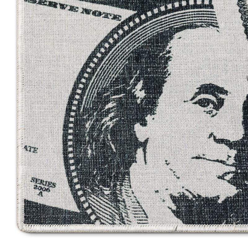 Well Woven Money Collection Hund Dollar Bill Stacked 2006 Version Green Area Rug, 5 of 9