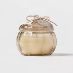 4oz Glass Vanilla Pumpkin 1-Wick Candle White - Threshold™