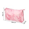 Unique Bargains Makeup Bag Cosmetic Travel Bag Make Up Brush Organizer Bag Marble Makeup Storage Toiletry Bag for Women 9"x3"x6" 1 Pcs - 4 of 4