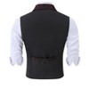 Men's Paisley Suit Vest and Tie Set Classic Floral Necktie Square Gothic Waistcoat for Tuxedo - 3 of 4