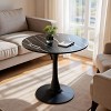 CAVINAS Round Coffee Table,Living Room Table with MDF Desktop,Steel Pedestal Base,Center Table for Living Room,Office,Small Spaces - 2 of 4