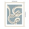 Amanti Art Minimalist line art in blue grey by Little Dean Wood Framed Wall Art Print - 3 of 4