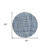 Navy Blue And Ivory Striped Washable Indoor Outdoor Area Rug - 3 of 4