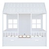 TIRAMISUBEST Full Size Wood House Bed With Twin Size Trundle, Wooden Daybed - 4 of 4
