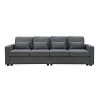 NicBex 104" Cloud Couch with Storage Pockets,Modern Minimalist Sleeper Sofa,Linen Sofa with 4 Pillows,Sofas for Living Room,Bedroom&Office - 2 of 4