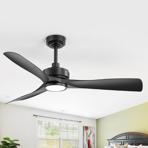 Airsurfer 52 Inch Ceiling Fans With Lights, Outdoor Ceiling Fans For Patios Waterproof , Ceiling Fans For Indoor Exterior Porch Commercial - 1 of 4