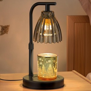 FAAYFIAN Adjustable Candle Warmer Lamp with Timer,Wood Base Metal Shade,Birthday Gifts for Women Mom - 1 of 4