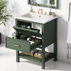 Mshliw 24 Inch Modern Bathroom Vanity with Ceramic Sink, 2 Drawers, Freestanding Storage Cabinet with Soft-Close Design - 3 of 4