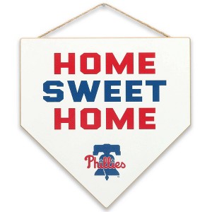 MLB Philadelphia Phillies Home Sweet Home Hanging Wood Wall Decor - 1 of 4