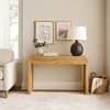 Royal Hampton Console Table | 43" Wide Top | Handcrafted Natural Acacia Wood | Dual Drawer Storage - 2 of 4