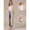 INSPIRE CHIC Women's Crochet Long Bell Sleeve Hollow Out Open Front Loose Long Sweater Cardigan - 2 of 4
