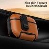 HTUTWOO for Airpods 4 Leather Case, All-Round Headphone Protective Cover, With Hidden Bracket, Magnetic Lock, Cleaning Kit for Man Women - 3 of 4