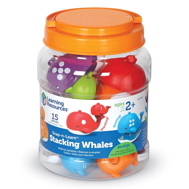 Learning Resources Snap-n-Learn Stacking Whales, Educational Toys, 5 of 6