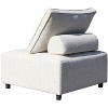 GlasFlength Outdoor Modular Sofa, Support Cushion and Back Cushion Cover-Removable, Beige, 66.14"*66.14"*29.6" - 4 of 4