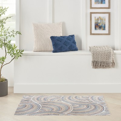 Astra Multicolor Wool and Synthetic 2'2" x 4' Abstract Rug