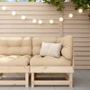 vidaXL Solid Pinewood Patio Corner Sofa - Outdoor Sectional Garden Lounge Furniture - 2 of 4