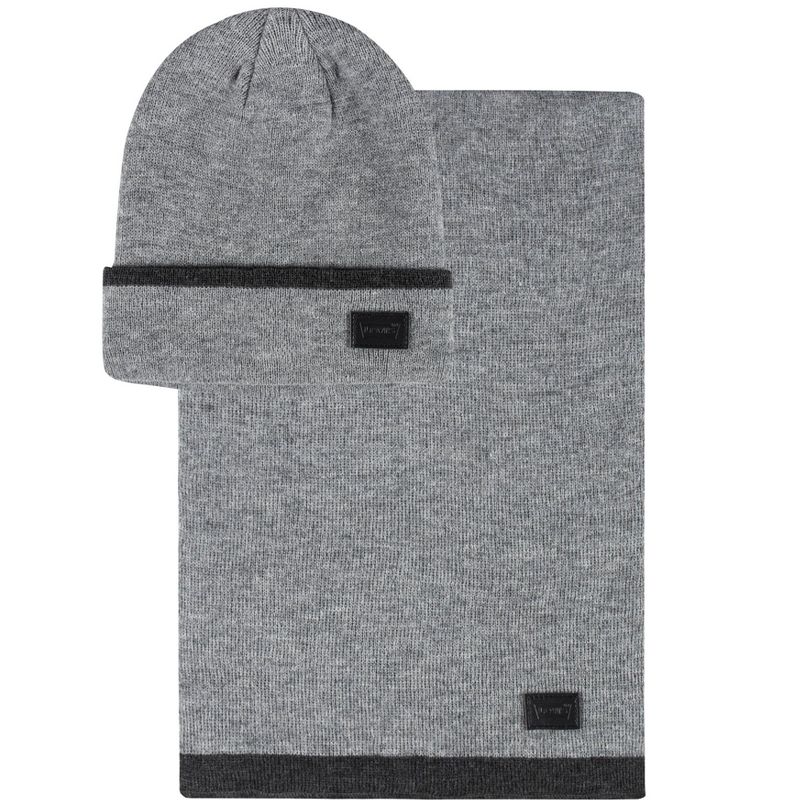 Levi's Men's Ultra Cozy Knit Beanie Hat and Scarf Set, 1 of 6