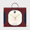 14K Gold Dipped Enamel "D" Initial Pendant Necklace - A New Day™ Gold/White - 3 of 4