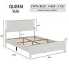 CAVINAS Queen Size Bed Frame, Platform Bed Frame with Wood Headboard and Footboard, Charging Station and LED Lights - 3 of 4