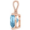 Pompeii3 9mm Blue Topaz Women's Heart Pendant in 14k Gold Necklace 6mm Tall - 3 of 4