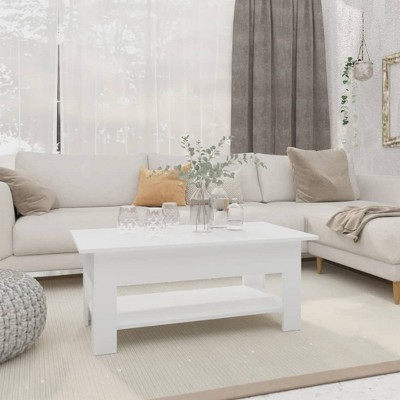 vidaXL Coffee Table White 40.2"x21.7"x16.5" Engineered Wood