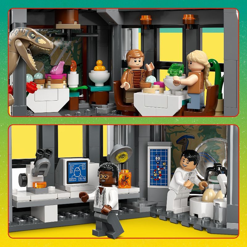 LEGO Jurassic Park Visitor Center: T. rex &#38; Raptor Attack Dinosaur Toy 76961, 6 of 8