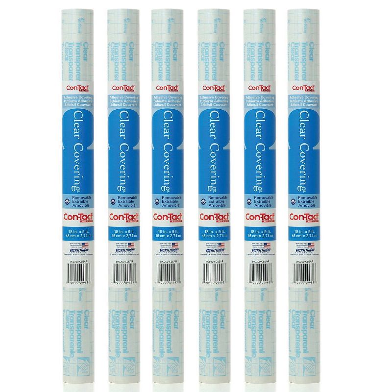 Con-Tact 6 Rolls 18&#34; x 9ft Clear Cover Adhesive - Gloss, 1 of 4