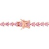 EVERLY JEWELRY | Rose Plated Sterling Silver 12.3 CT TGW Created Pink Sapphire Heart-Cut Tennis Bracelet, 7.5 inch - 2 of 4