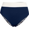 Lands' End Women's Chlorine Resistant Reversible Ultra High Leg High Waisted Bikini Swim Bottoms - 3 of 4