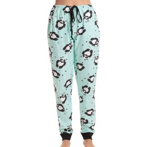 Just Love Womens Buffalo Plaid Knit Jersey Pajama Pants - Buffalo Check Jogger PJ Bottom - 1 of 3
